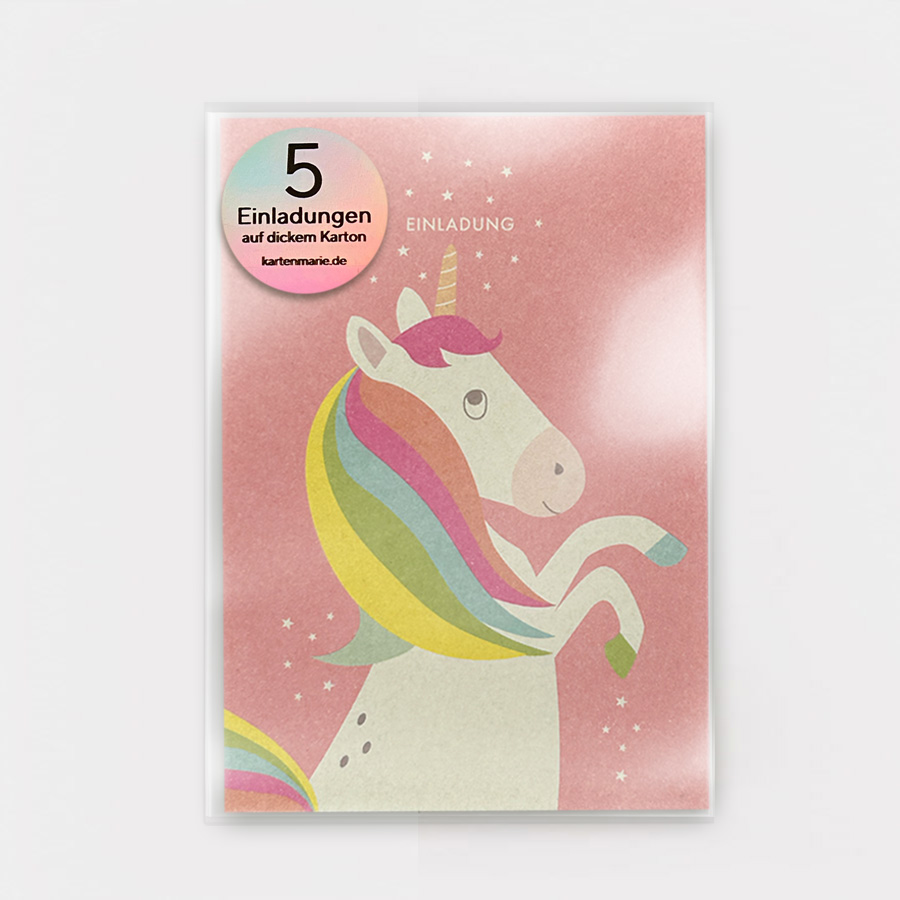 EINHORN EINLADUNGSSET