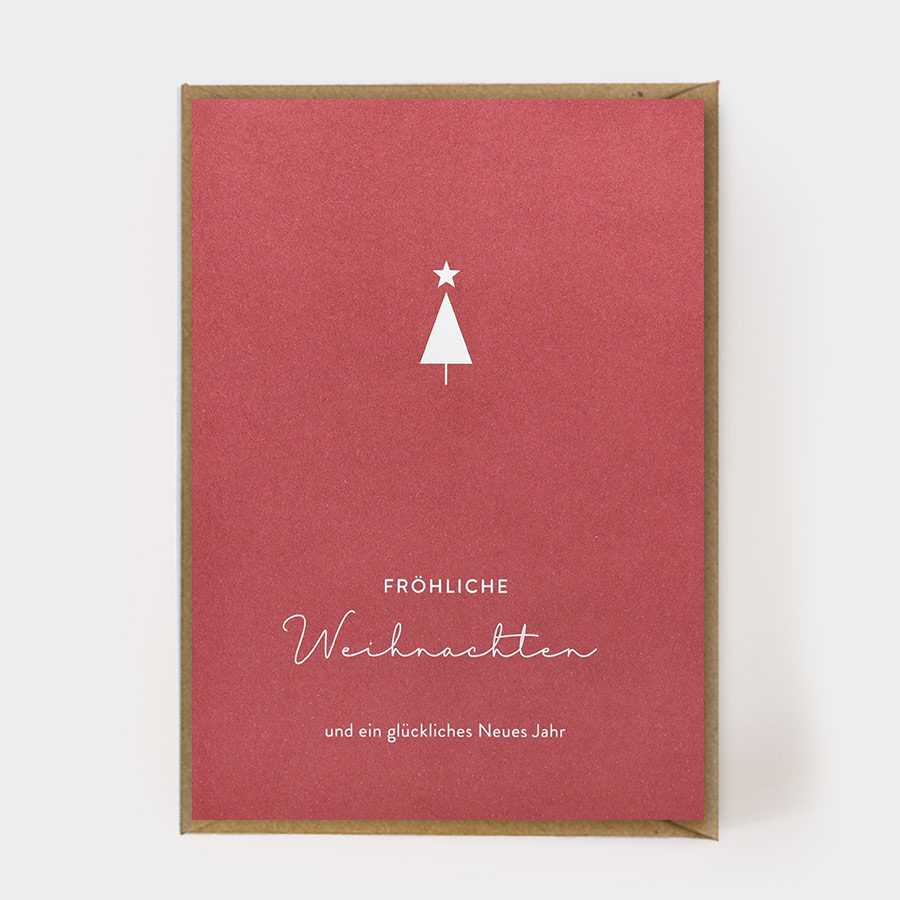 FROHE WEIHNACHTEN ROT