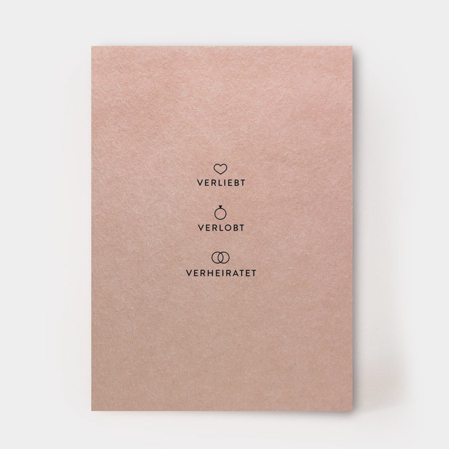 VERLIEBT VERLOBT VERHEIRATET