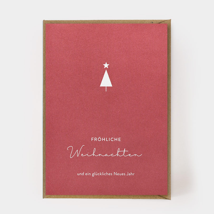 FROHE WEIHNACHTEN ROT