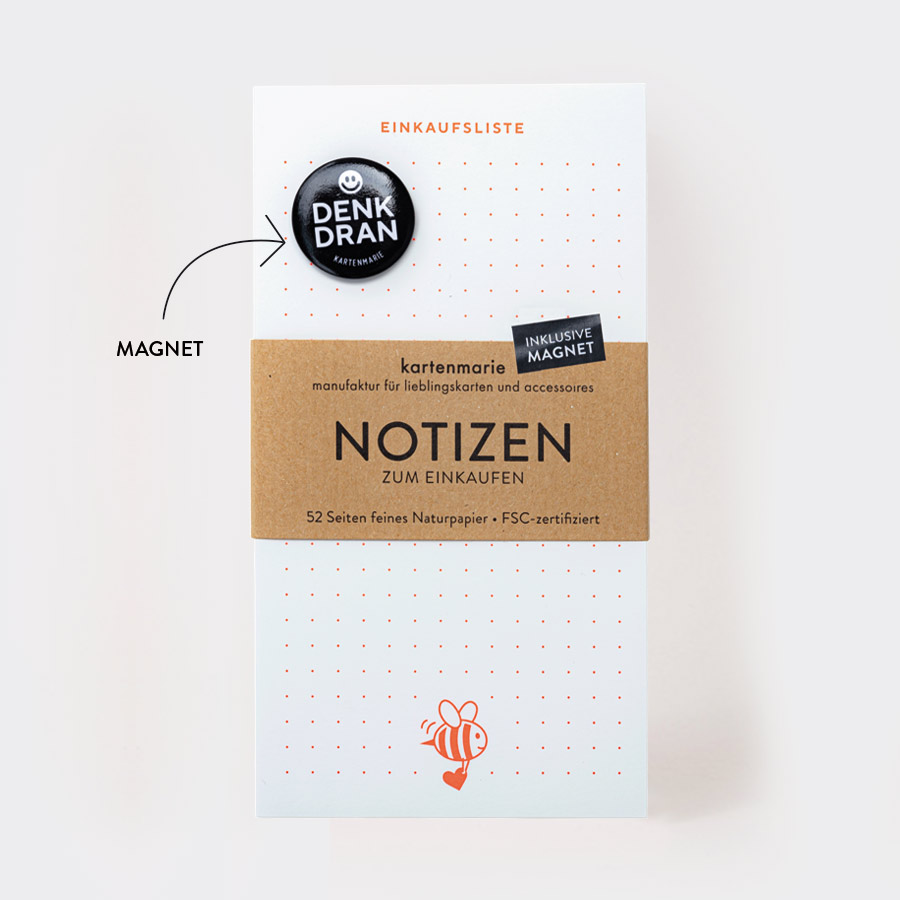 EINKAUFSLISTE (Notizblock mit Magnet)