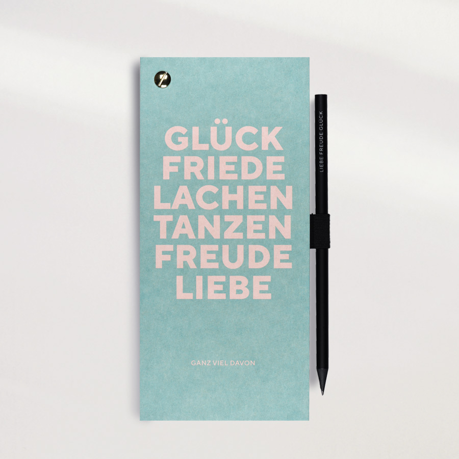 LIEBE FREUDE GLÜCK (Notizblock)